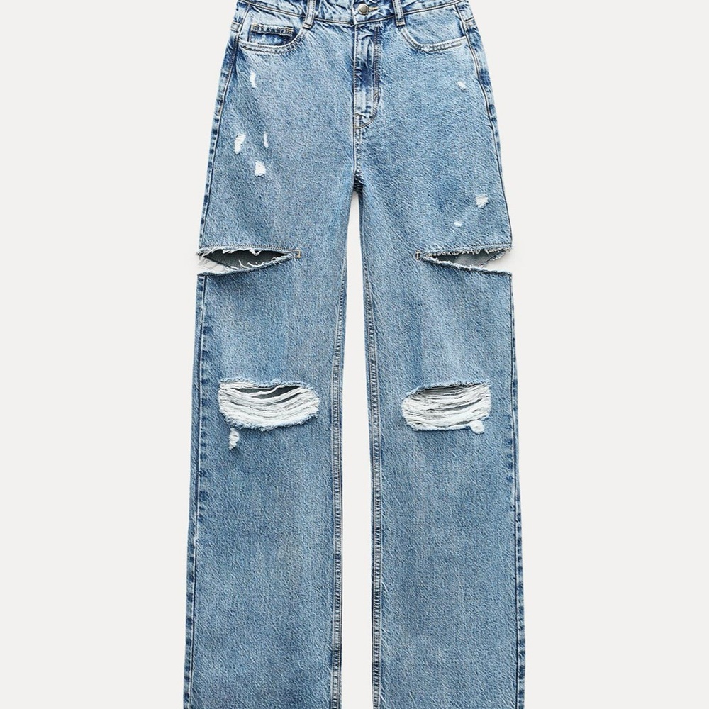 RARE Zara Mid Rise Straight Denim (Balenciaga Look-alike)